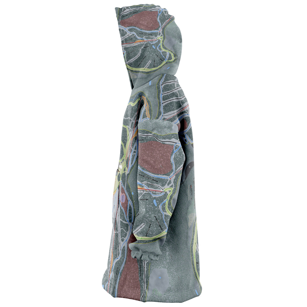 Cypress Mountain, British Columbia Ski Trail Map Snug Hoodie