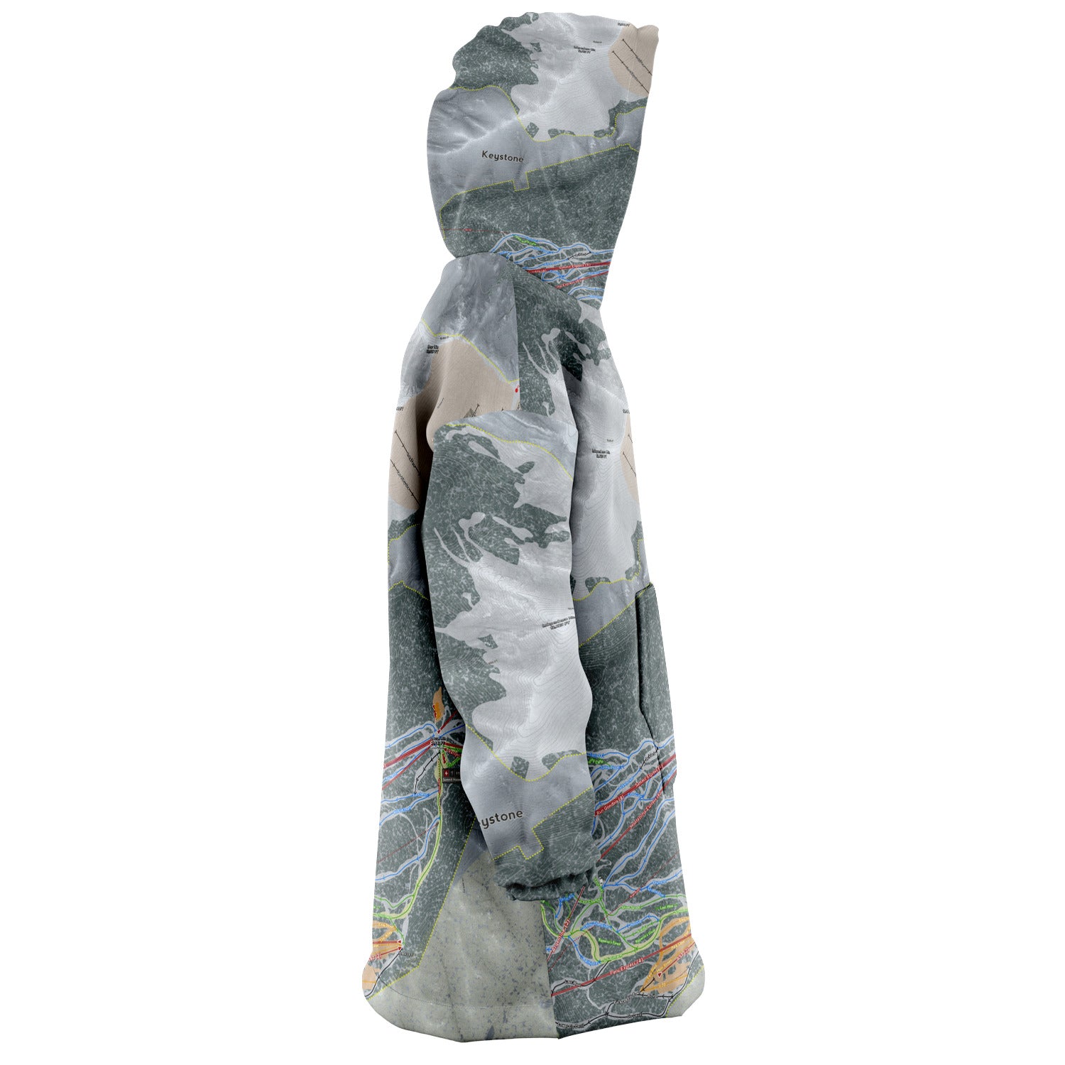 Keystone, Colorado Ski Trail Map - Snug Hoodie