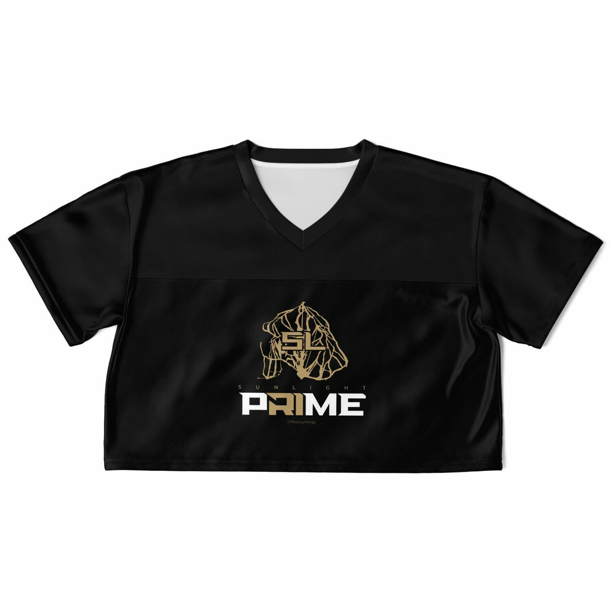 Prime Sunlight Mountain Resort, Colorado Ski Trail Map Cropped Football Jersey