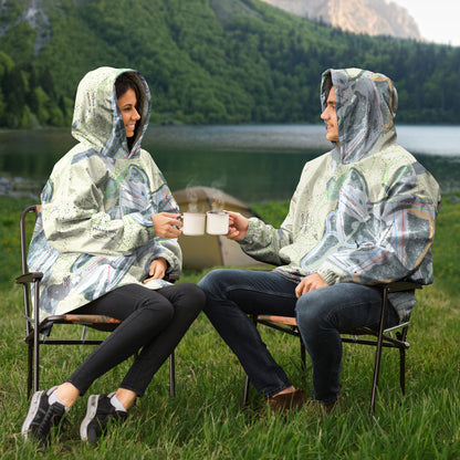 Hickory Hills, Michigan Ski Trail Map Snug Hoodie - Powderaddicts