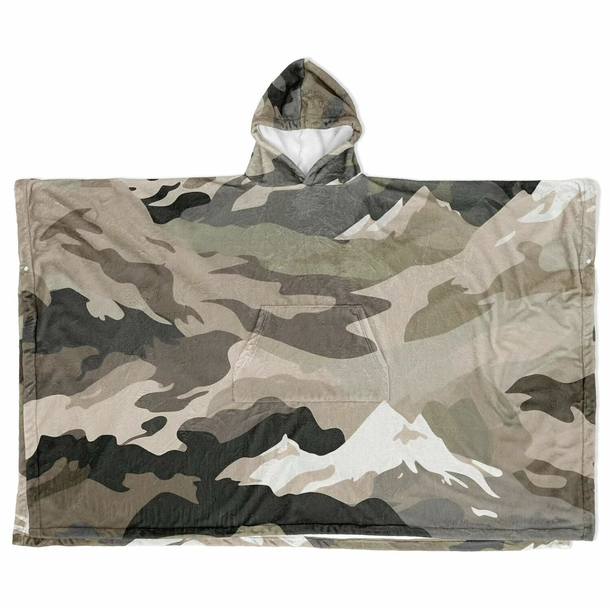 Army Camouflage Pattern, Flannel Blanket Poncho