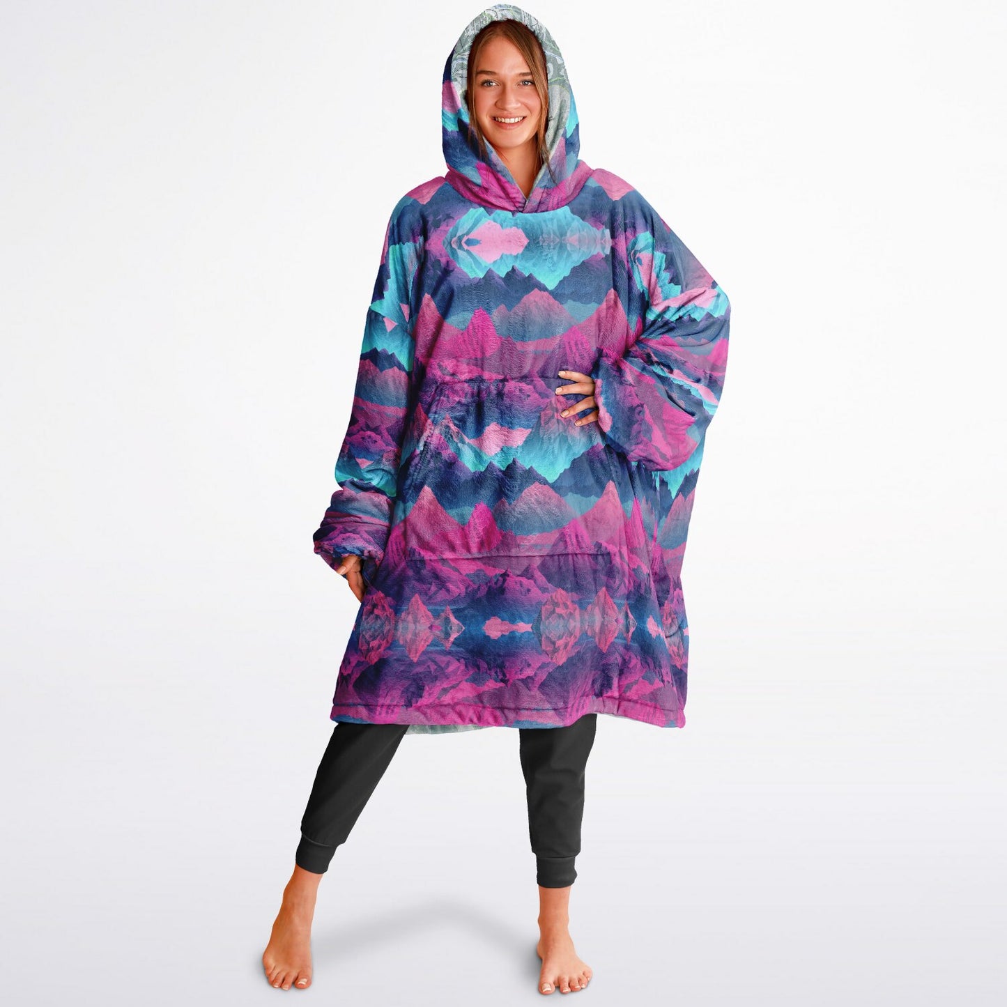 Powder Mountain, Utah Ski Resort Map Reversible Snug Hoodie