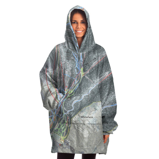 Whiteface Mountain, New York Ski Trail Map - Snug Hoodie