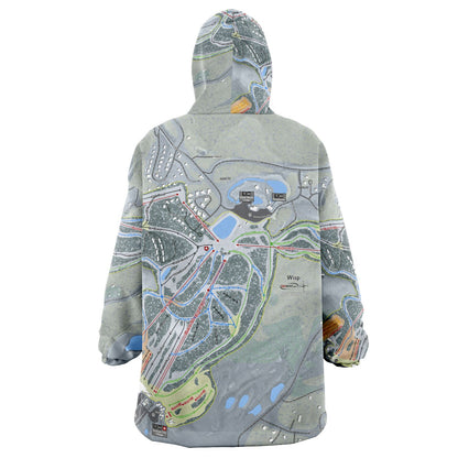 Wisp, Maryland Ski Trail Map - Snug Hoodie - Powderaddicts