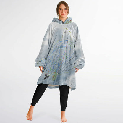 Ohau, New Zealand Ski Trail Map - Snug Hoodie - Powderaddicts