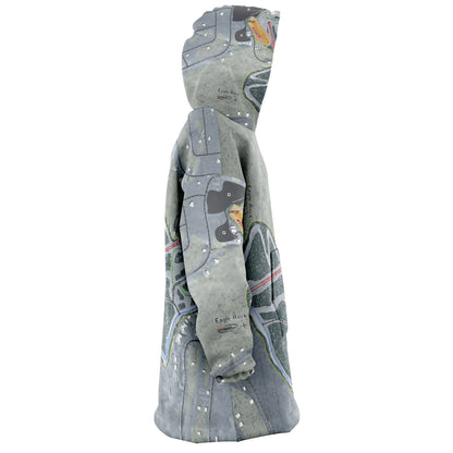 Eagle Rock, Pennsylvania Ski Trail Map Snug Hoodie - Powderaddicts