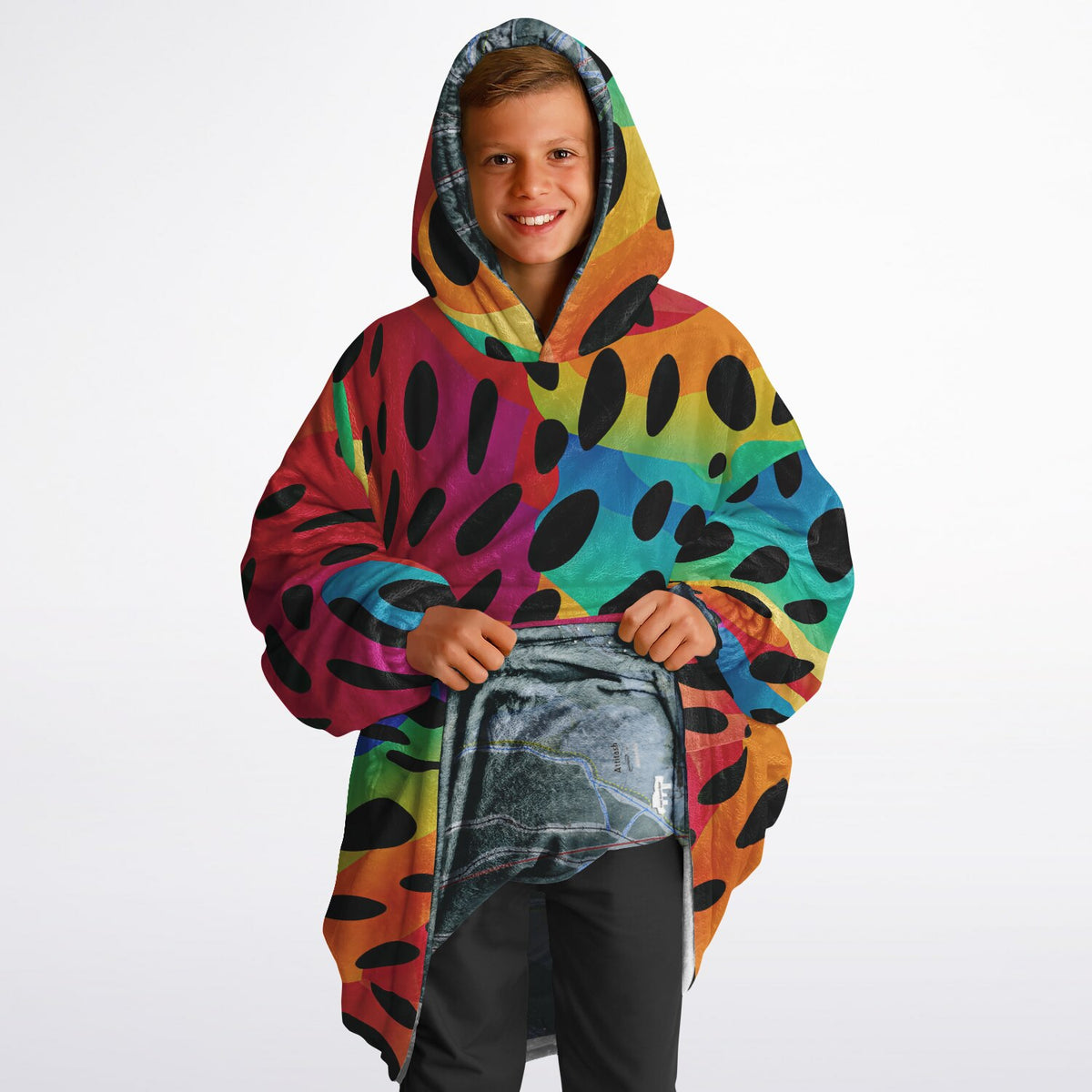Ski Resort Map Reversible Snug Hoodie.