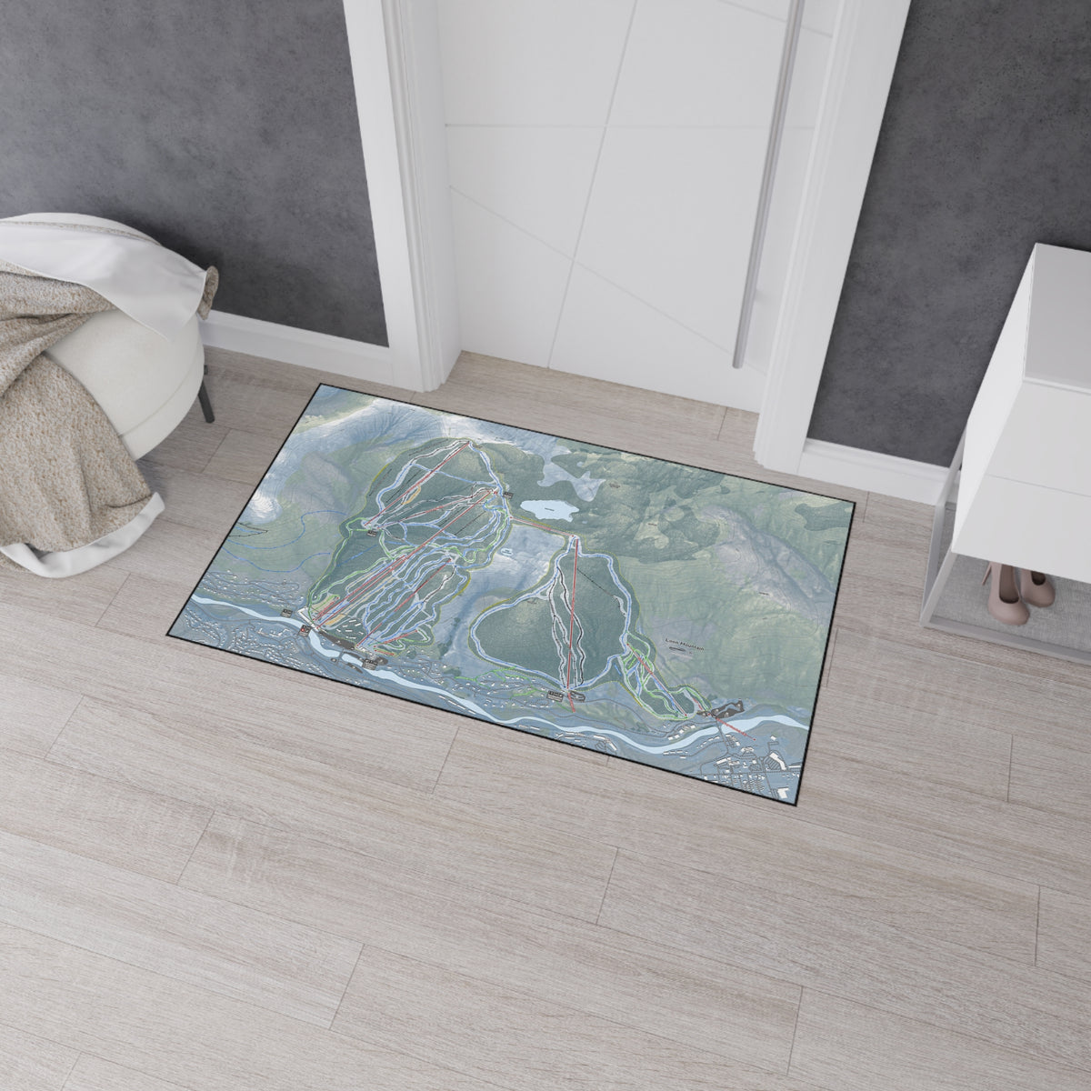Loon Mountain, New Hampshire Ski Resort Map Heavy Duty Floor Mat