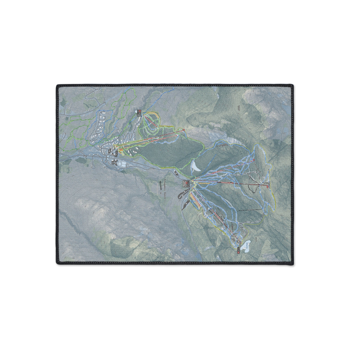 Smugglers Notch, Vermont Ski Resort Map Heavy Duty Floor Mat