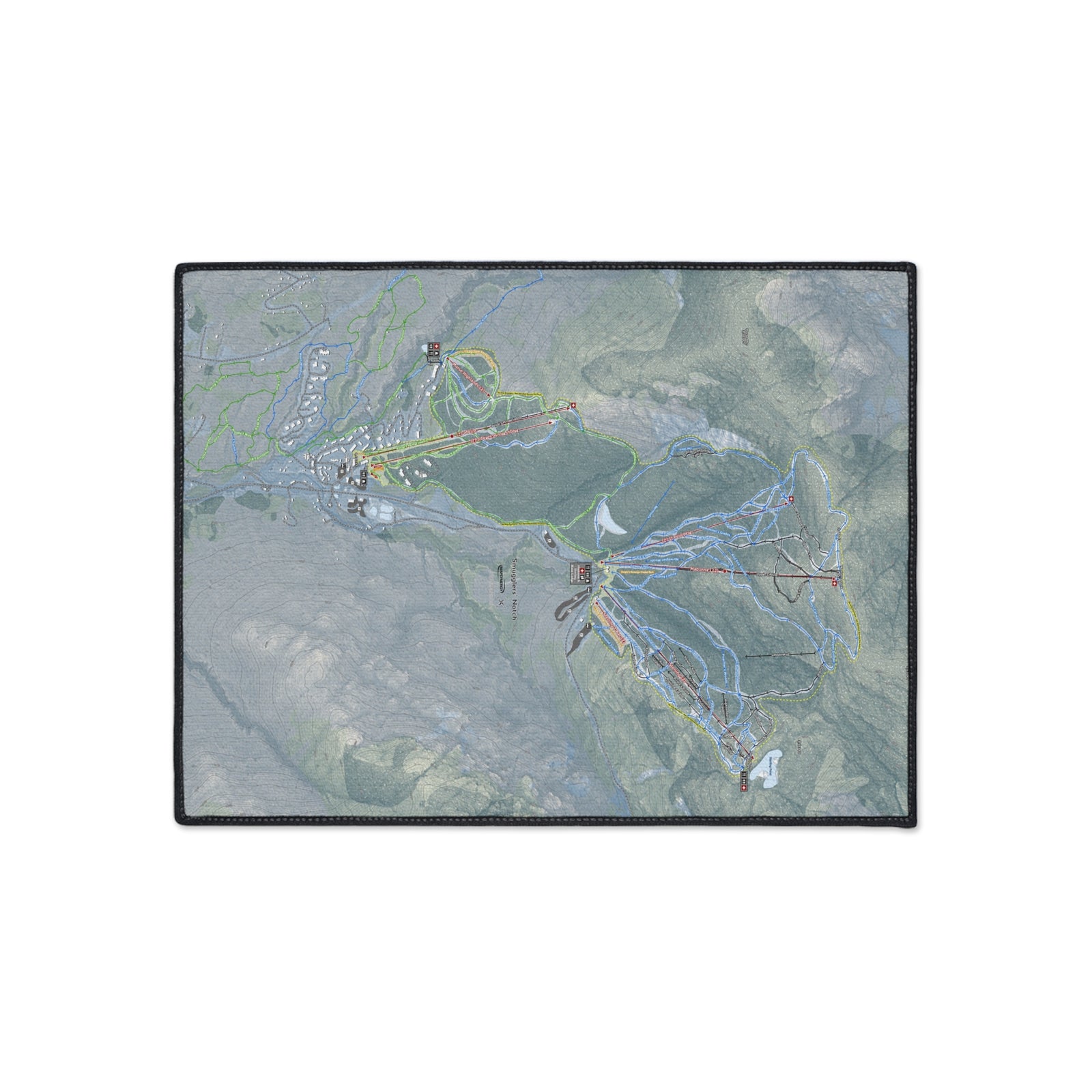 Smugglers Notch, Vermont Ski Resort Map Heavy Duty Floor Mat