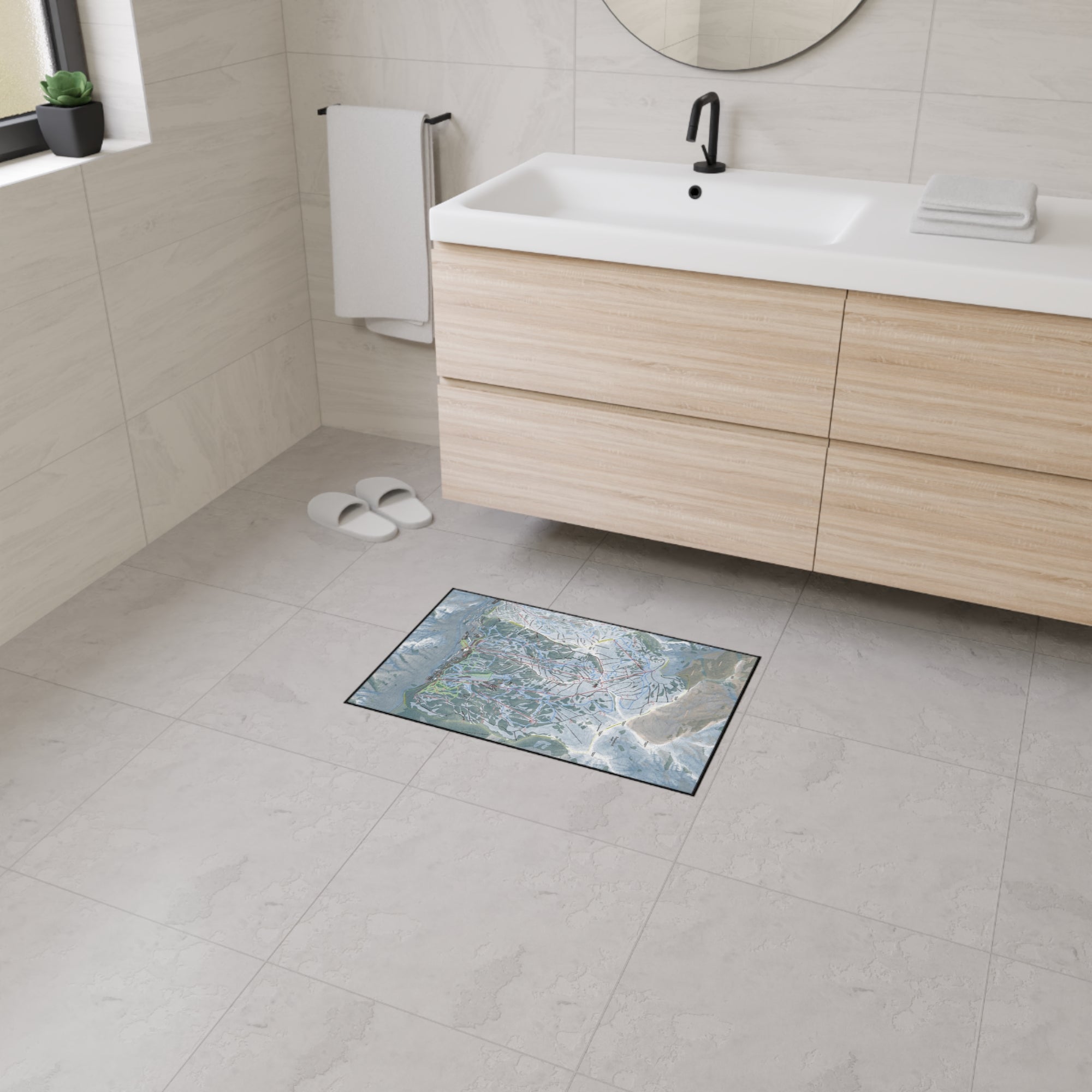 Snowbird, Utah Ski Resort Map Heavy Duty Floor Mat
