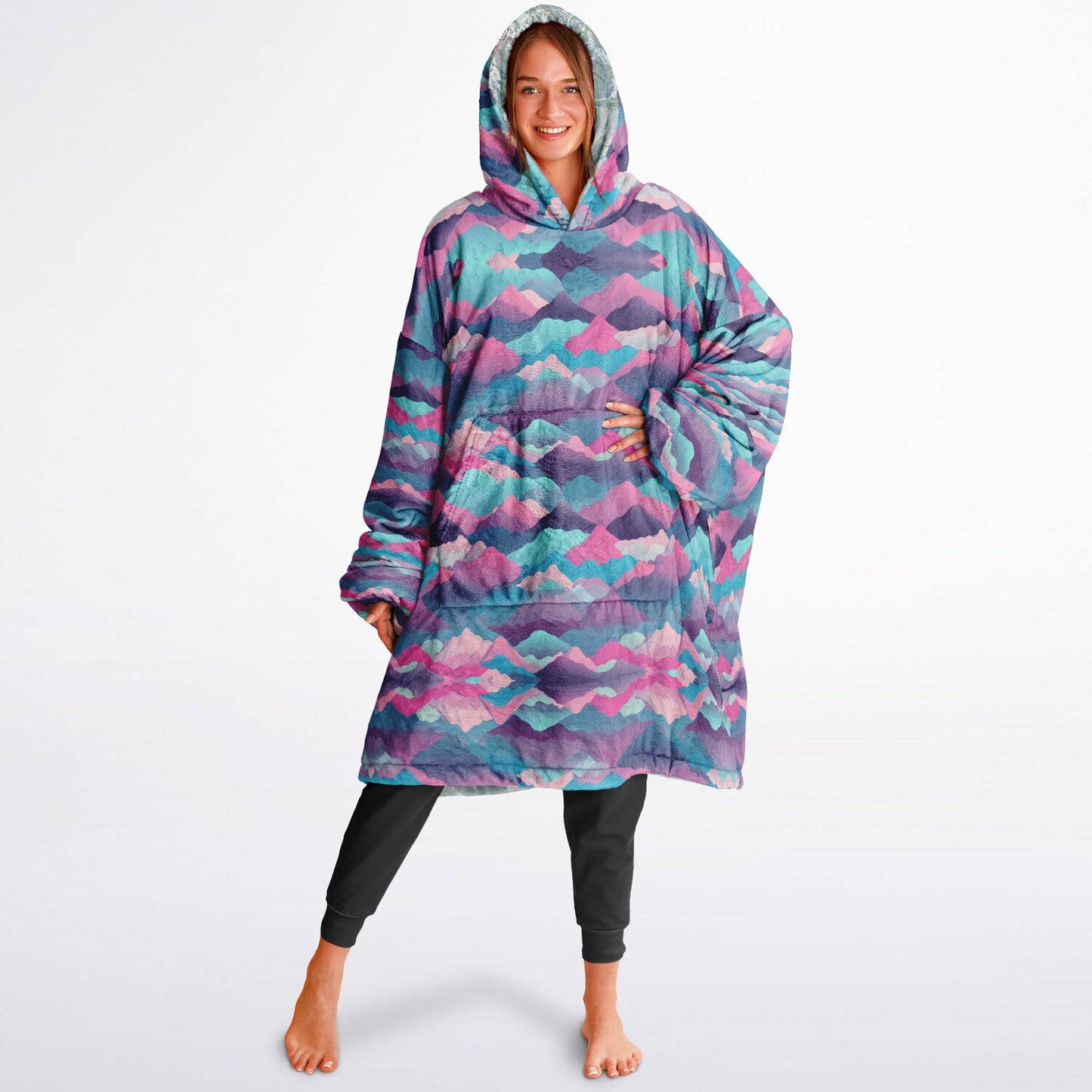 Powder Mountain, Utah Ski Resort Map Reversible Snug Hoodie