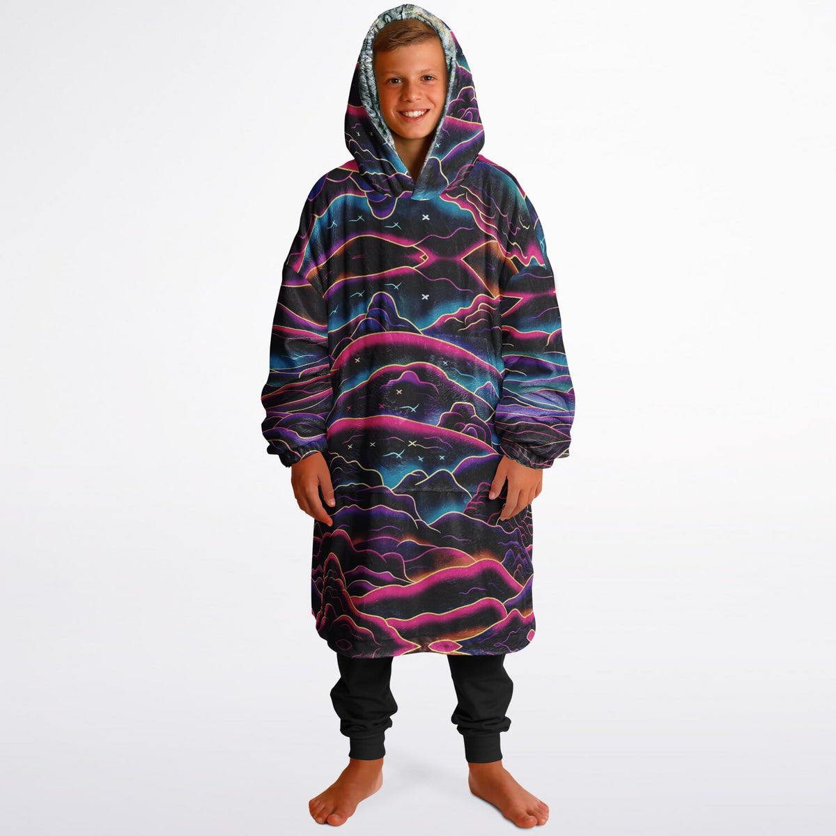 Powder Mountain, Utah Ski Resort Map Youth Reversible Snug Hoodie