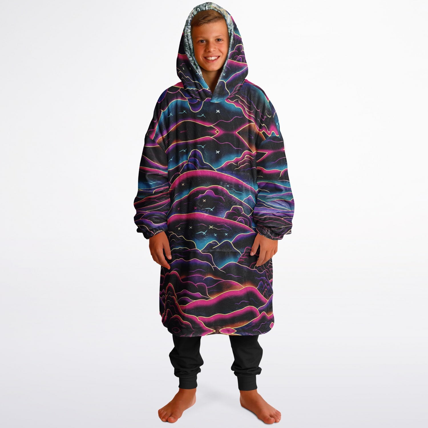 Powder Mountain, Utah Ski Resort Map Youth Reversible Snug Hoodie