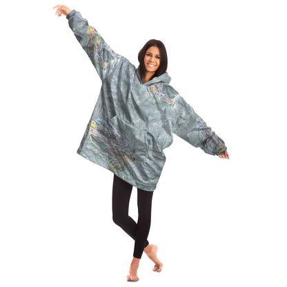 Big Bear Combo, California Ski Trail Map - Snug Hoodie