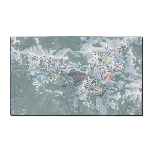 Palisades Tahoe, California Ski Resort Map Heavy Duty Floor Mat