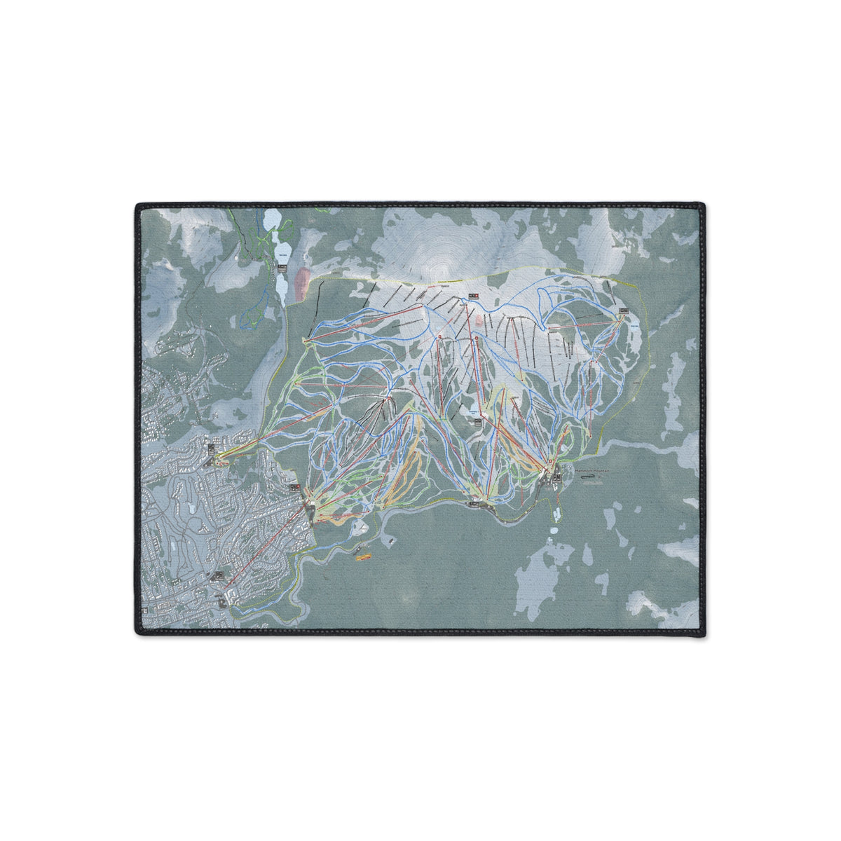 Mammoth Mountain, California Ski Resort Map Heavy Duty Floor Mat