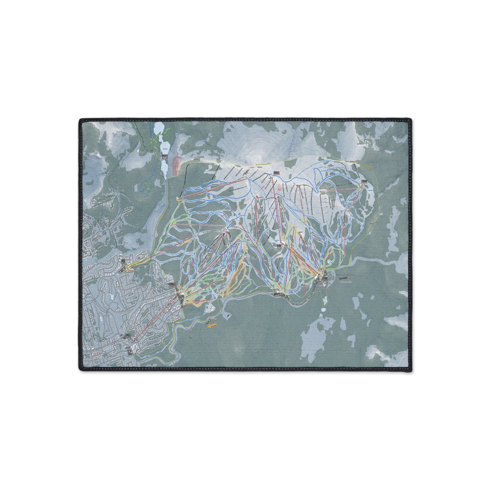Mammoth Mountain, California Ski Resort Map Heavy Duty Floor Mat