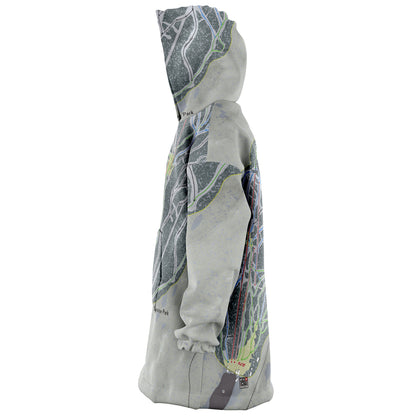Sunrise Park, Arizona Ski Trail Map Snug Hoodie - Powderaddicts