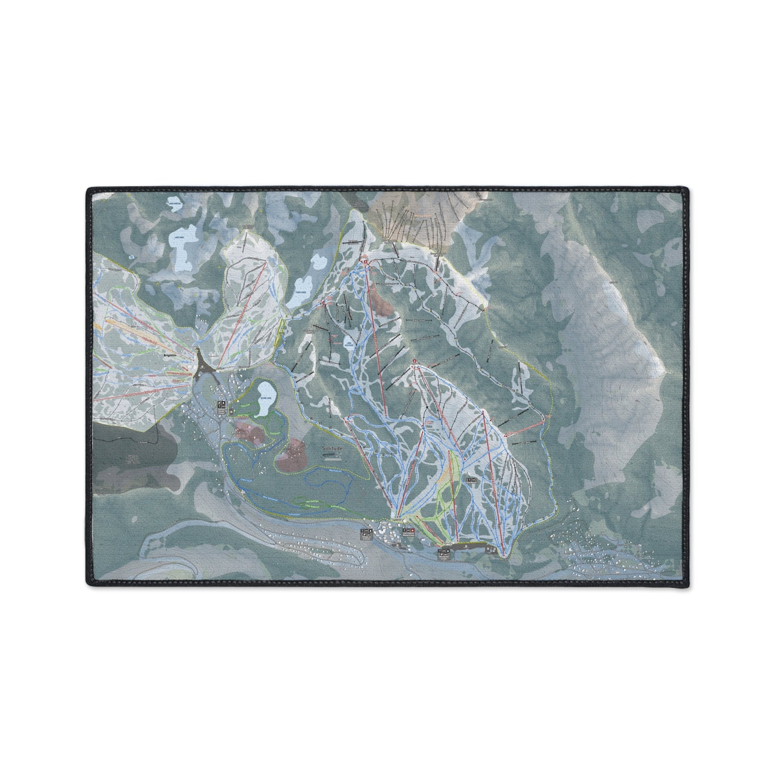 Solitude, Utah Ski Resort Map Heavy Duty Floor Mat