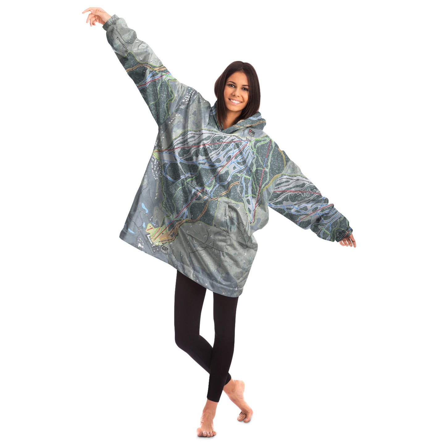 Buttermilk, Colorado Ski Trail Map - Snug Hoodie