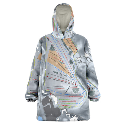 Pine Knob, Michigan Ski Trail Map Snug Hoodie