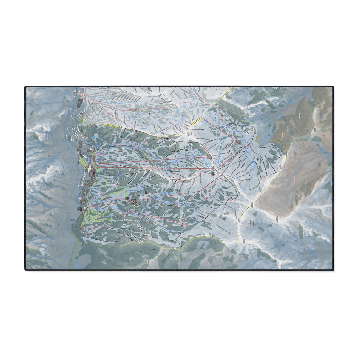 Snowbird, Utah Ski Resort Map Heavy Duty Floor Mat