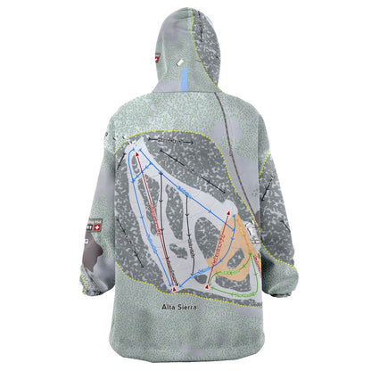 Alta Sierra, California Ski Trail Map - Snug Hoodie - Powderaddicts