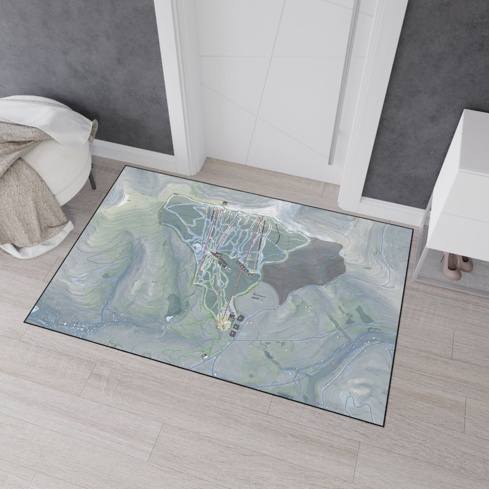 Belleayre, New York Ski Resort Map Heavy Duty Floor Mat
