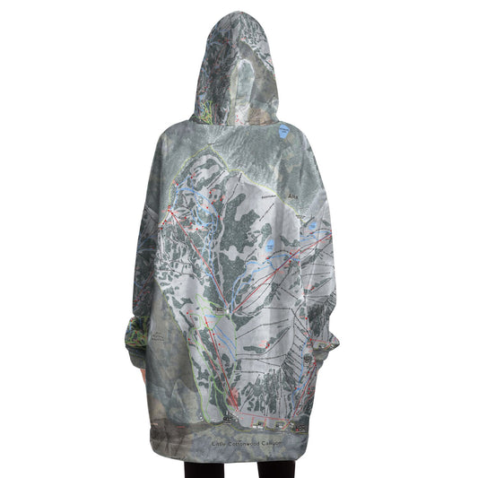 Little Cottonwood Canyon, Utah Ski Trail Map - Snug Hoodie