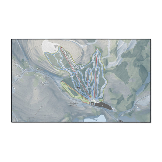 Wachusett Mountain, Massachusetts Ski Resort Map Heavy Duty Floor Mat