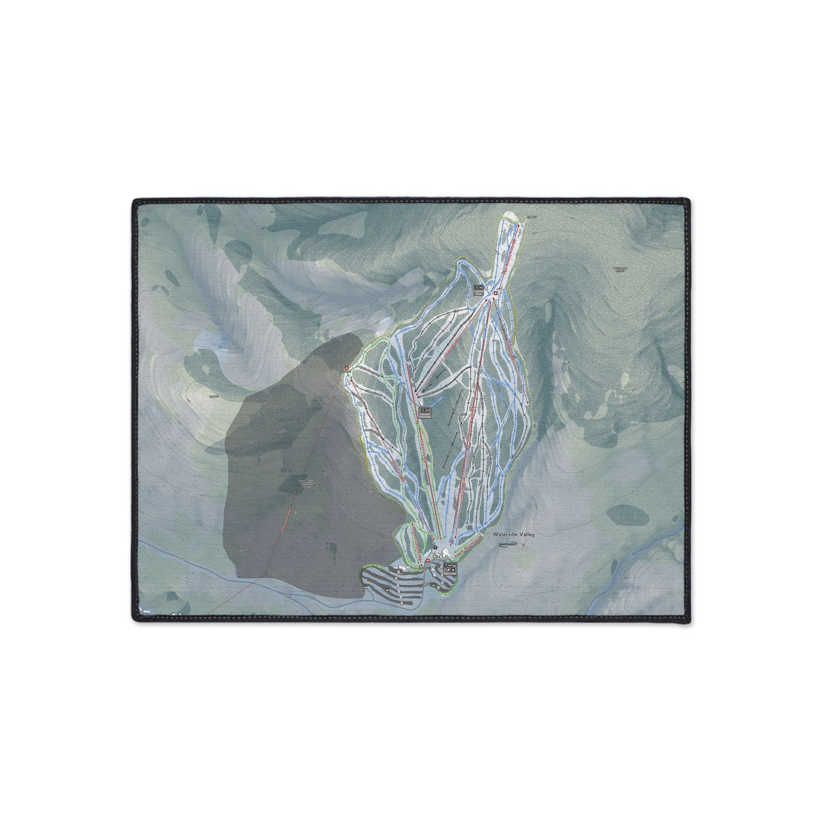 Waterville Valley, New Hampshire Ski Resort Map Heavy Duty Floor Mat