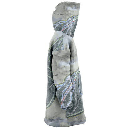 Snowy Range, Wyoming Ski Trail Map Snug Hoodie - Powderaddicts