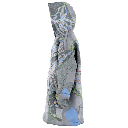 Donner Ski Ranch, California Ski Trail Map - Snug Hoodie - Powderaddicts