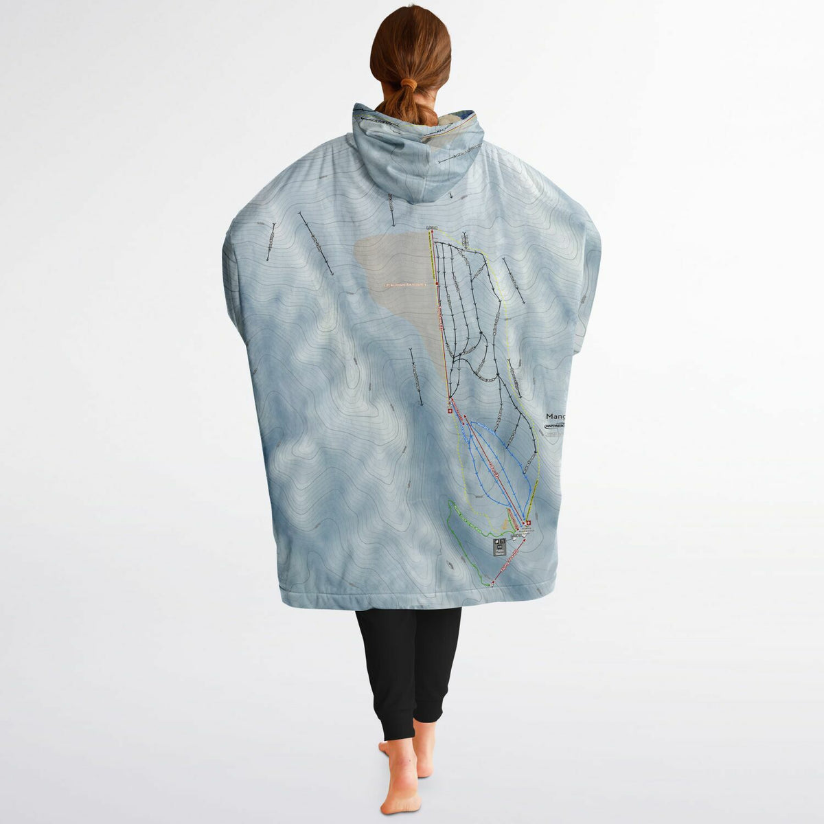 Manganui, New Zealand Ski Trail Map - Snug Hoodie