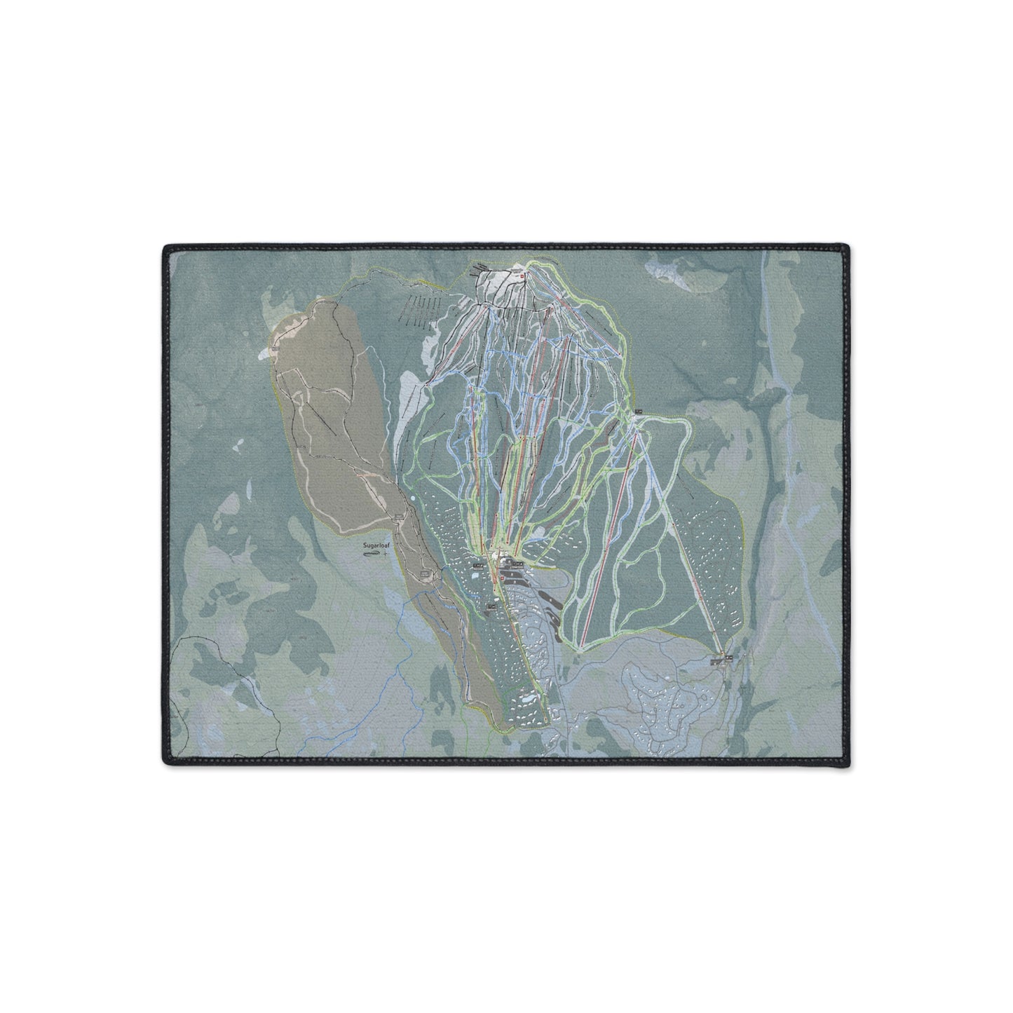 Sugarloaf, Maine Ski Resort Map Heavy Duty Floor Mat