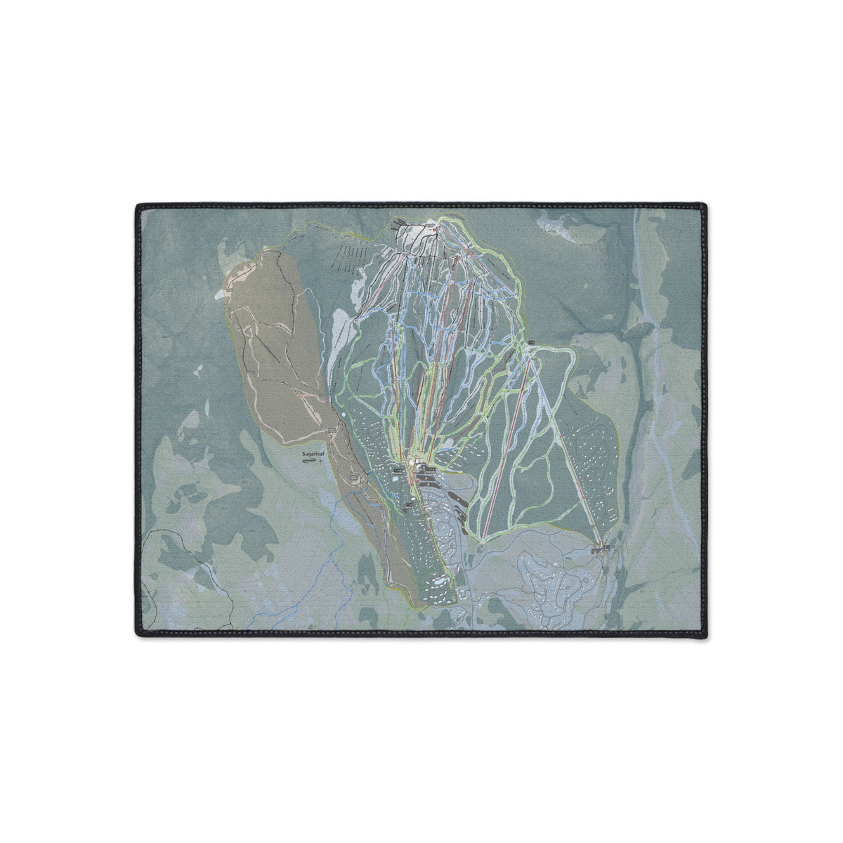 Sugarloaf, Maine Ski Resort Map Heavy Duty Floor Mat