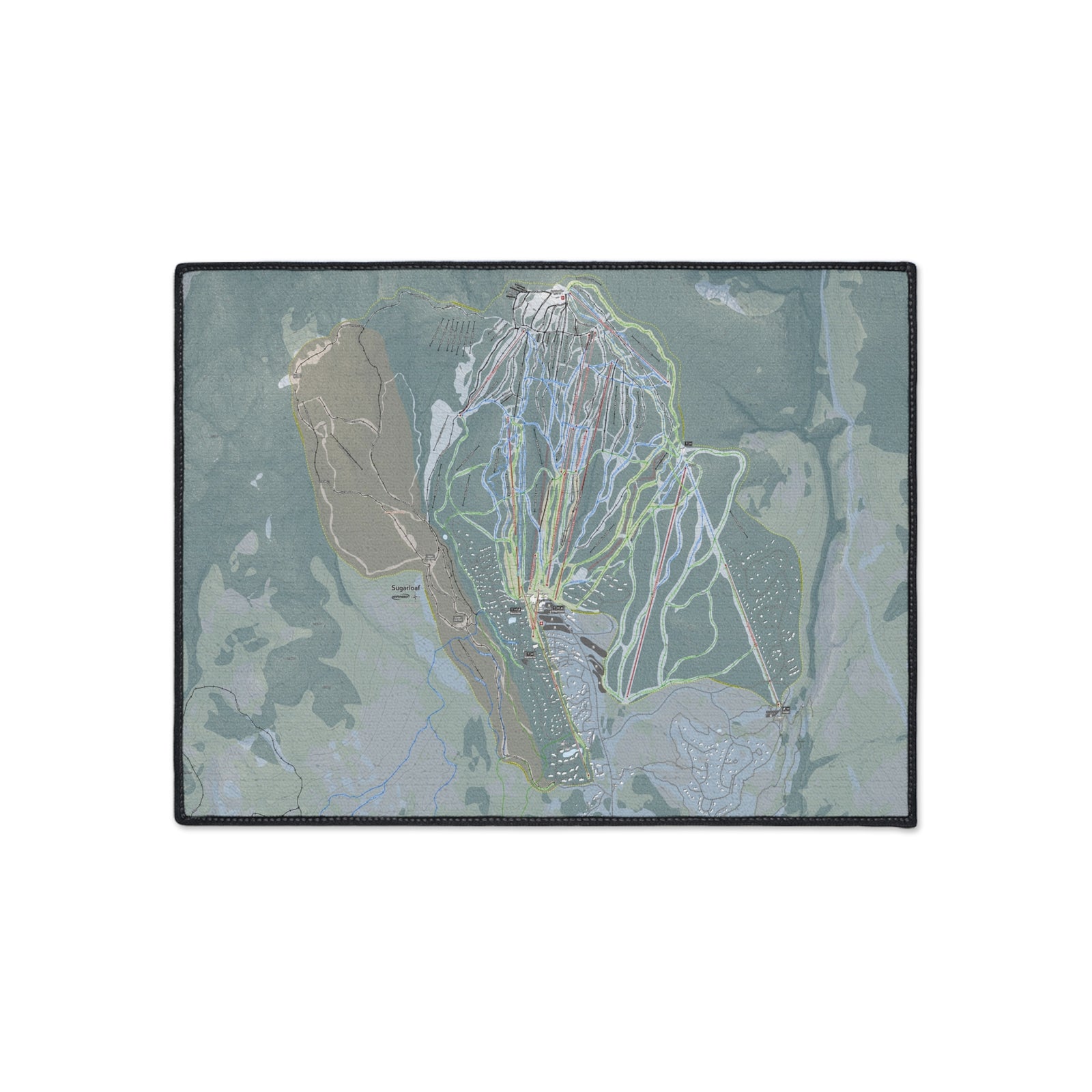 Sugarloaf, Maine Ski Resort Map Heavy Duty Floor Mat