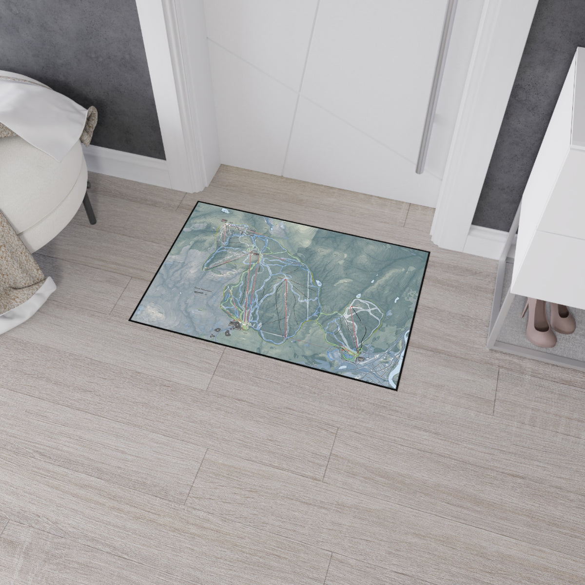 Gore Mountain, New York Ski Resort Map Heavy Duty Floor Mat