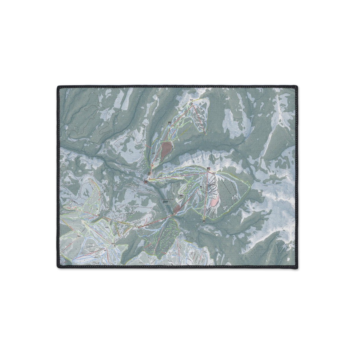 Yellowstone Club, Montana Ski Resort Map Heavy Duty Floor Mat