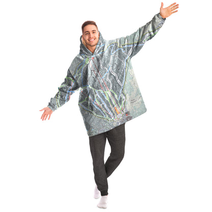 Magic Mountain, Vermont Ski Trail Map - Snug Hoodie