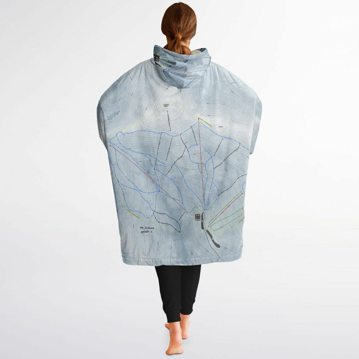 Mt Dobson, New Zealand Ski Trail Map - Snug Hoodie