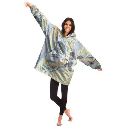 Paoli Peaks, Indiana Ski Trail Map - Snug Hoodie - Powderaddicts