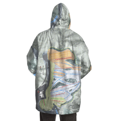 Snow Creek, Missouri Ski Trail Map Snug Hoodie - Powderaddicts