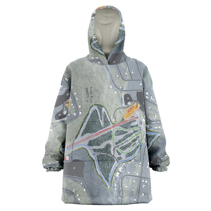 Eagle Rock, Pennsylvania Ski Trail Map Snug Hoodie - Powderaddicts
