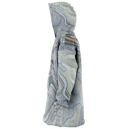 Beech Mountain, North Carolina Ski Trail Map Snug Hoodie - Powderaddicts