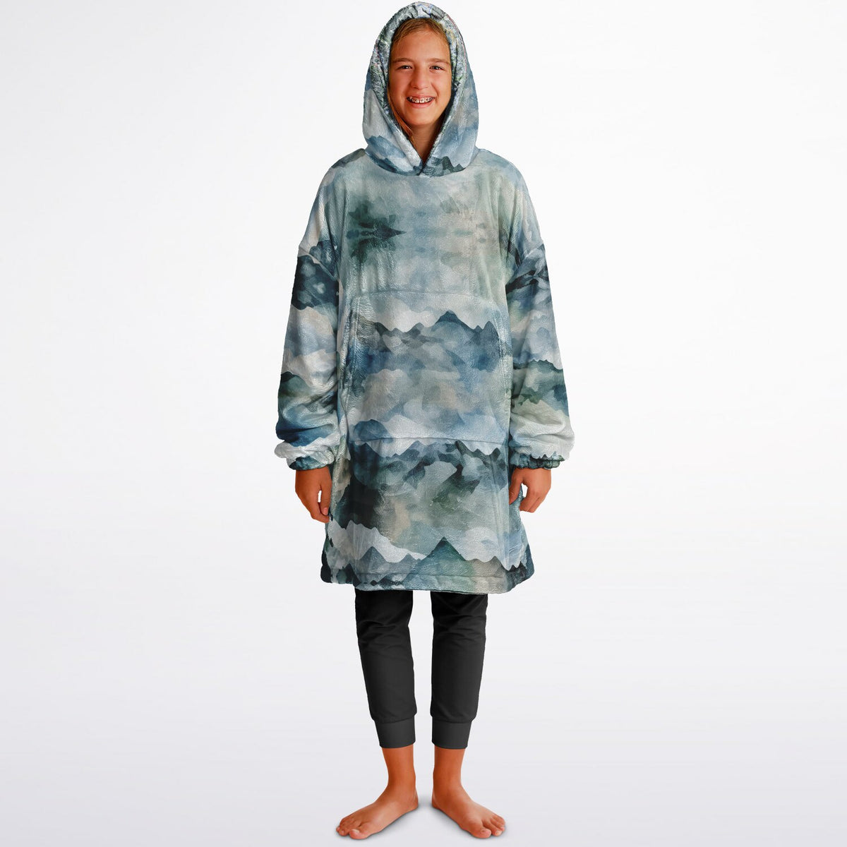 Powder Mountain, Utah Ski Resort Map Youth Reversible Snug Hoodie