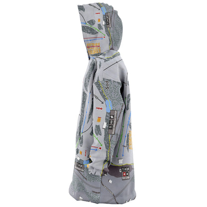 Soda Springs, California Ski Trail Map - Snug Hoodie - Powderaddicts