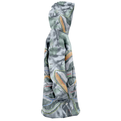 Mount Ski Gull, Minnesota Ski Trail Map Snug Hoodie