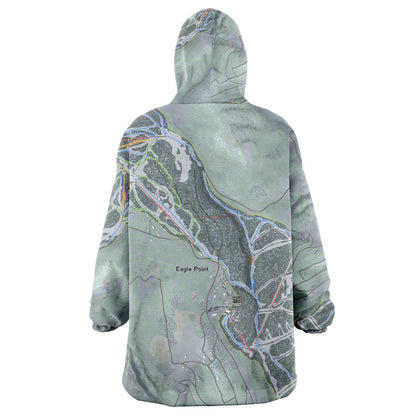 Eagle Point, Utah Ski Trail Map - Snug Hoodie - Powderaddicts